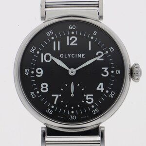WATCH GLYCINE 3814 F104 black SS/leather MN